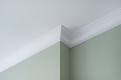 Ceiling,Moldings,In,The,Interior,,A,Detail,Of,Intricate,Corner.